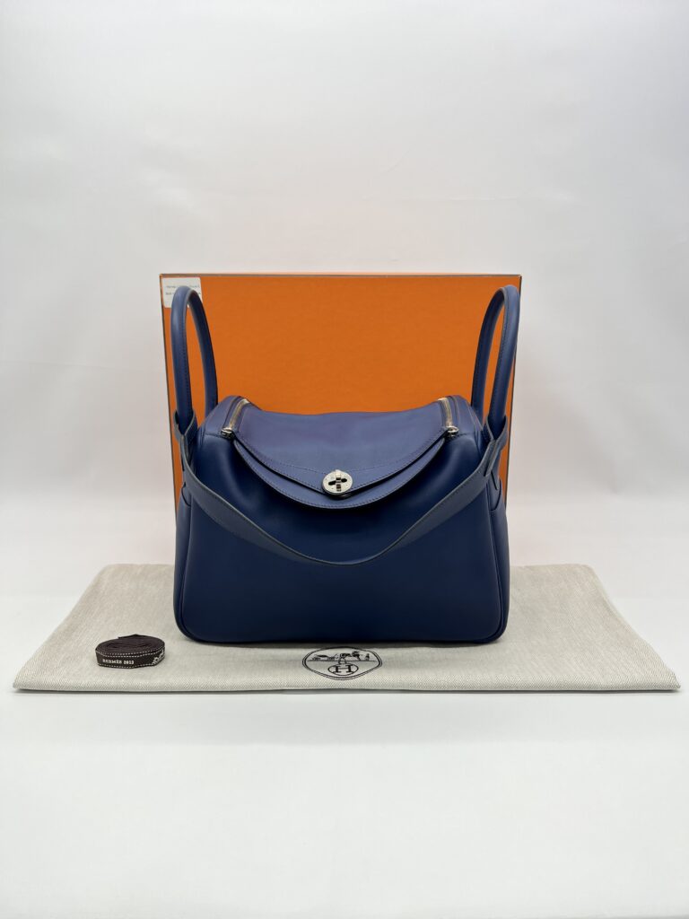 Hermes Lindy 30 Swift Bleu Encre PHW