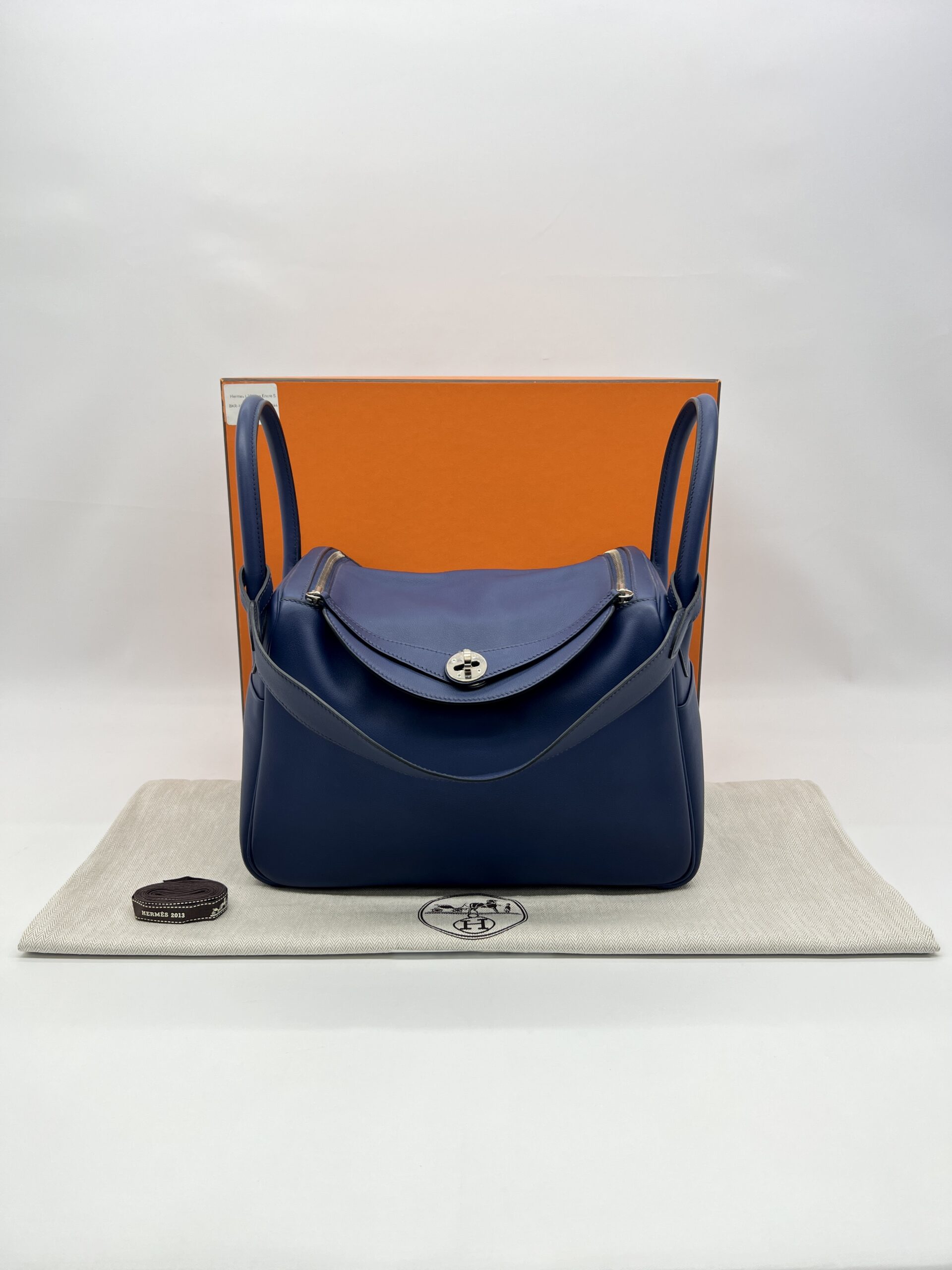 Hermes Lindy 30 Swift Bleu Encre PHW