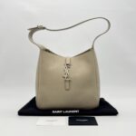 Saint Laurent Hobo Le 5A7 Supple Small Taupe SHW