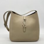 Saint Laurent Hobo Le 5A7 Supple Small Taupe SHW