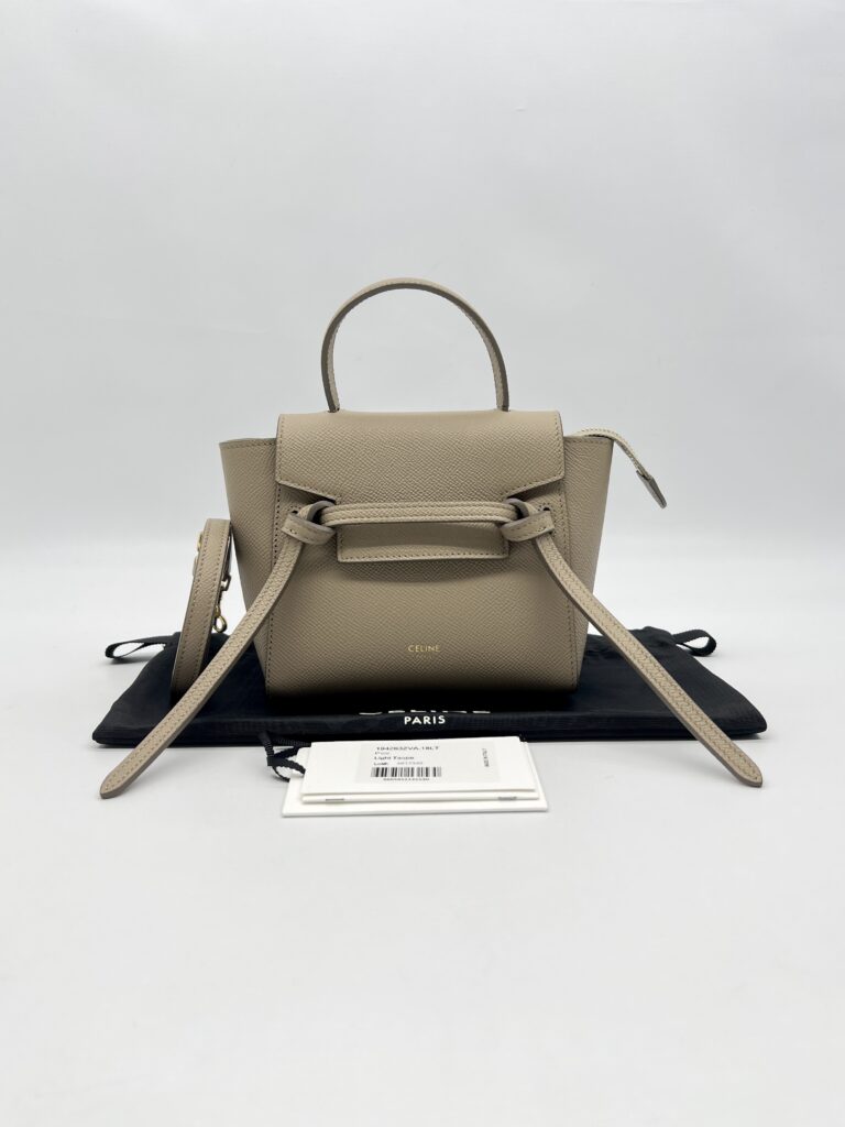 Celine Pico Belt Bag Grained Calfskin Light Taupe GHW