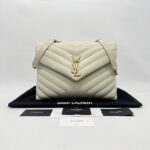 Saint Laurent Lou Lou Medium White GHW