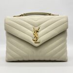 Saint Laurent Lou Lou Medium White GHW