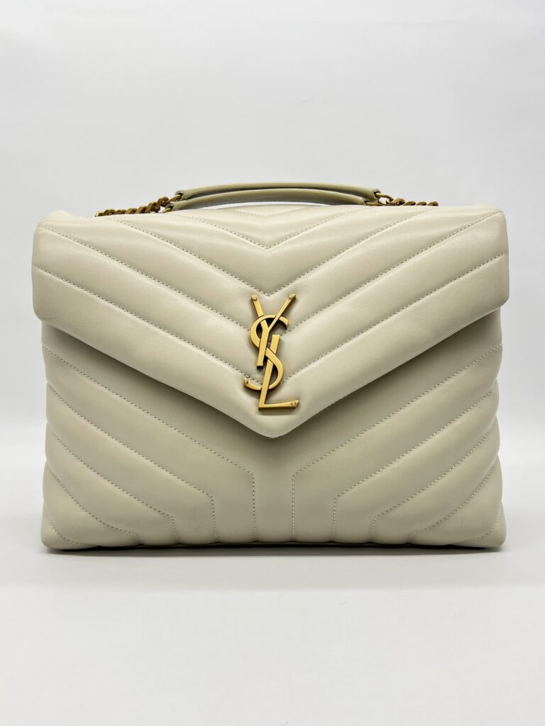 Saint Laurent Lou Lou Medium White GHW