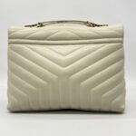 Saint Laurent Lou Lou Medium White GHW