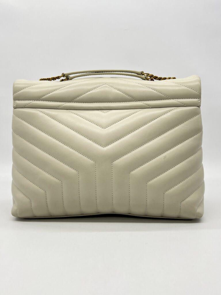 Saint Laurent Lou Lou Medium White GHW