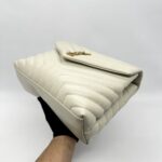 Saint Laurent Lou Lou Medium White GHW