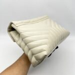 Saint Laurent Lou Lou Medium White GHW