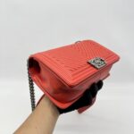 Chanel Boy 25 Chevron Red RHW