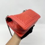 Chanel Boy 25 Chevron Red RHW