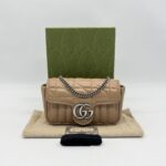 Gucci Marmont Super Mini Geometric Caramel SHW