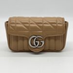 Gucci Marmont Super Mini Geometric Caramel SHW