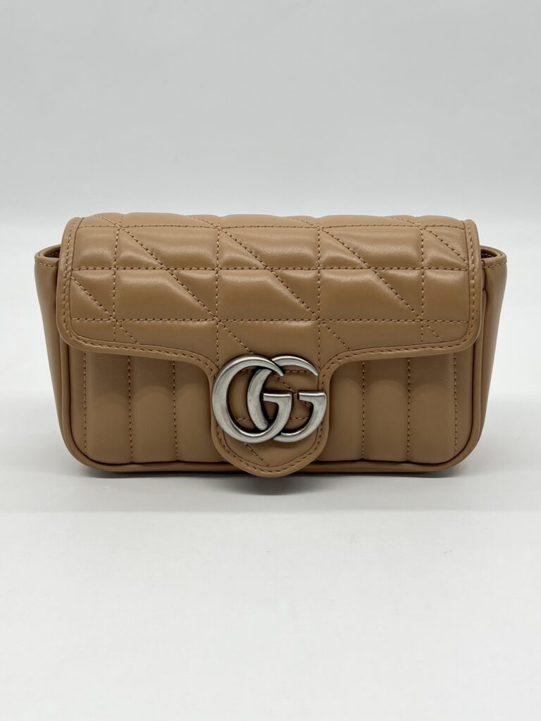 Gucci Marmont Super Mini Geometric Caramel SHW