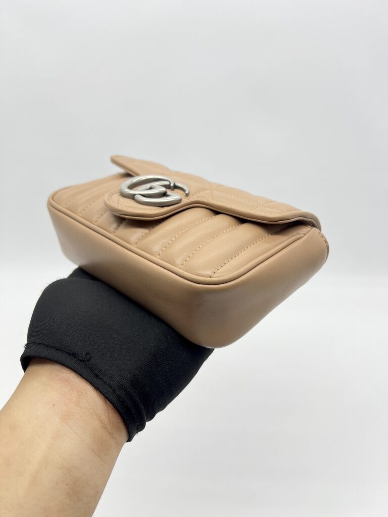 Gucci Marmont Super Mini Geometric Caramel SHW