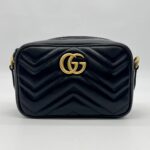 Gucci Mini Marmont Camera Bag Black GHW