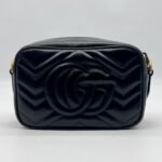 Gucci Mini Marmont Camera Bag Black GHW