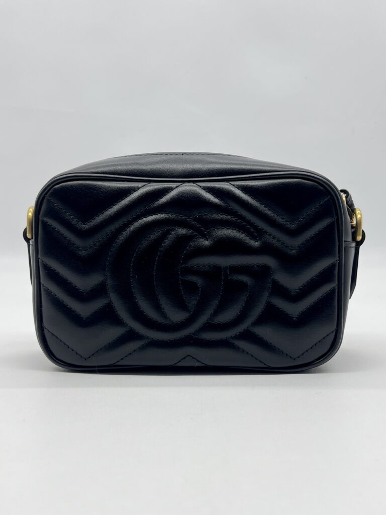 Gucci Mini Marmont Camera Bag Black GHW