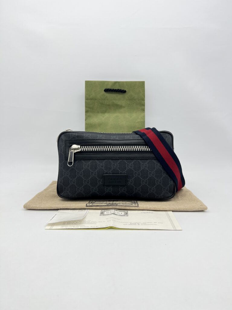 Gucci Belt Bag GG Supreme Black Grey SHW