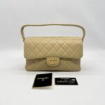 Chanel Double Face Flao Shoulder Bag Beige GHW