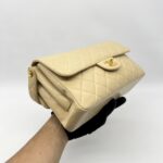 Chanel Double Face Flao Shoulder Bag Beige GHW