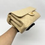 Chanel Double Face Flao Shoulder Bag Beige GHW