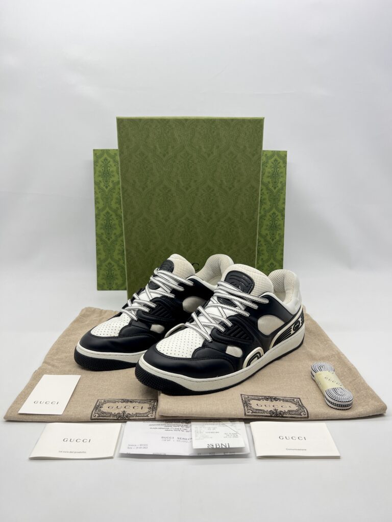 Gucci Basket Sneakers Demetra Black White