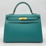 Hermes Kelly 32 Epsom Bleu Paon GHW