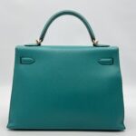 Hermes Kelly 32 Epsom Bleu Paon GHW