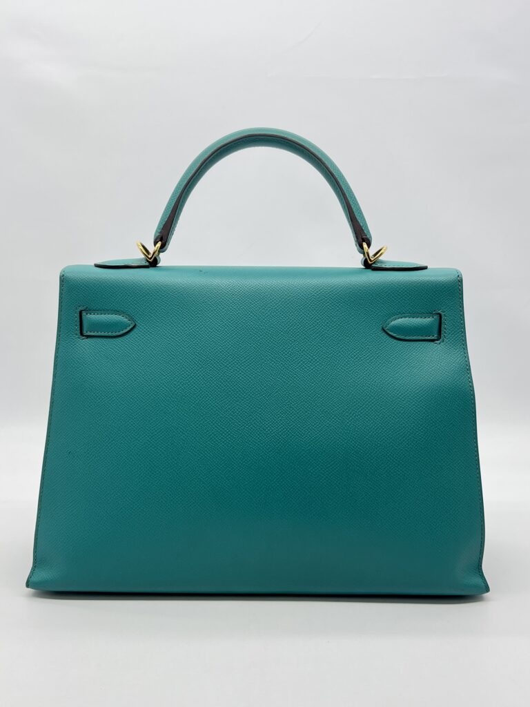 Hermes Kelly 32 Epsom Bleu Paon GHW