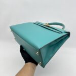 Hermes Kelly 32 Epsom Bleu Paon GHW