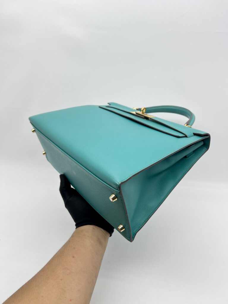 Hermes Kelly 32 Epsom Bleu Paon GHW