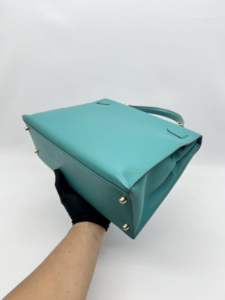 Hermes Kelly 32 Epsom Bleu Paon GHW