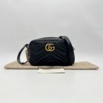 Gucci Mini Marmont Camera Bag Black GHW