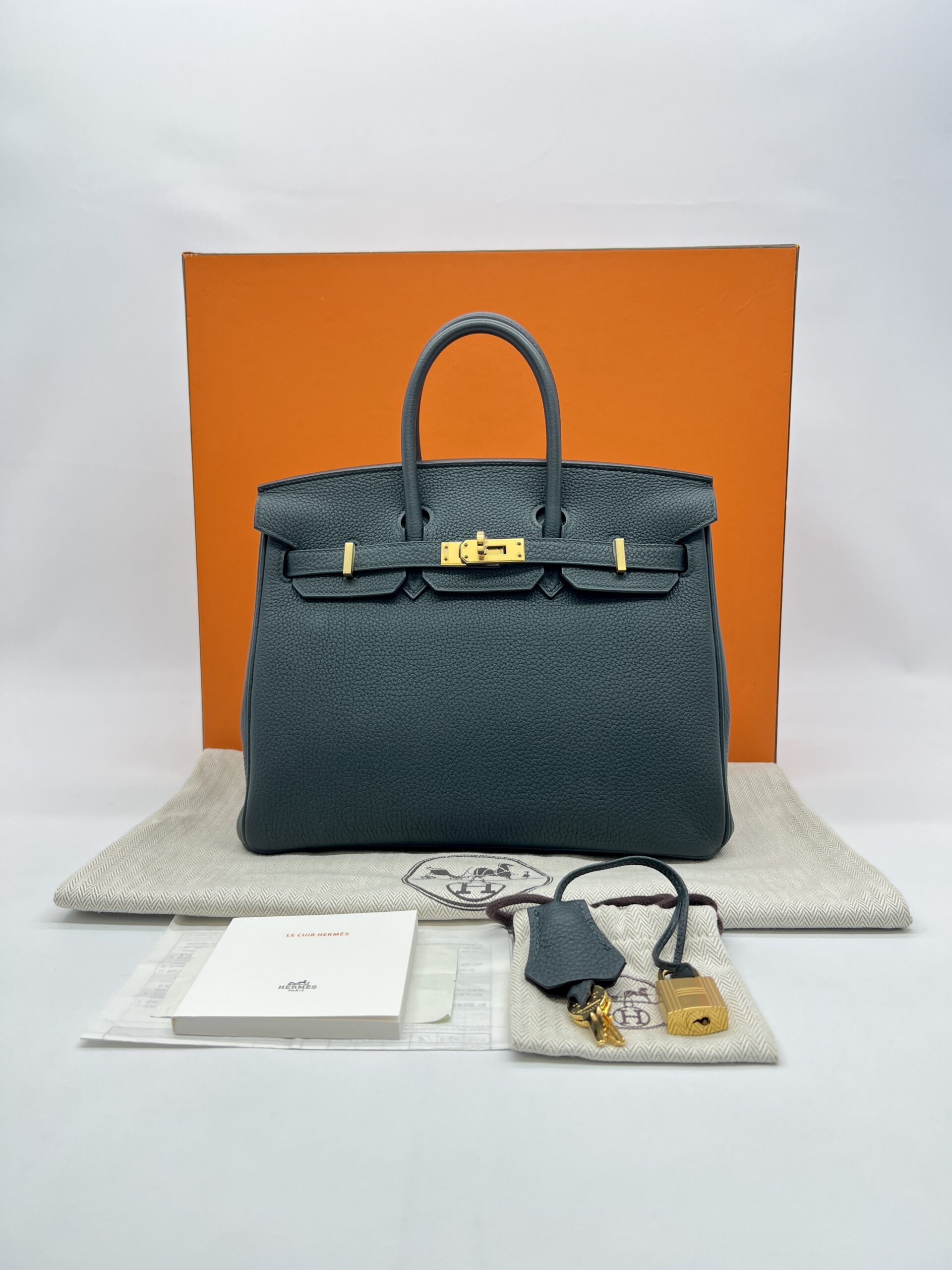 Hermes Birkin 25 Togo Vert Cypress GHW