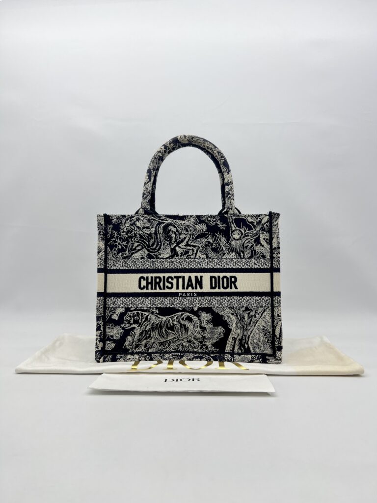Dior Small Book Tote Canvas Toile De jouy Blue