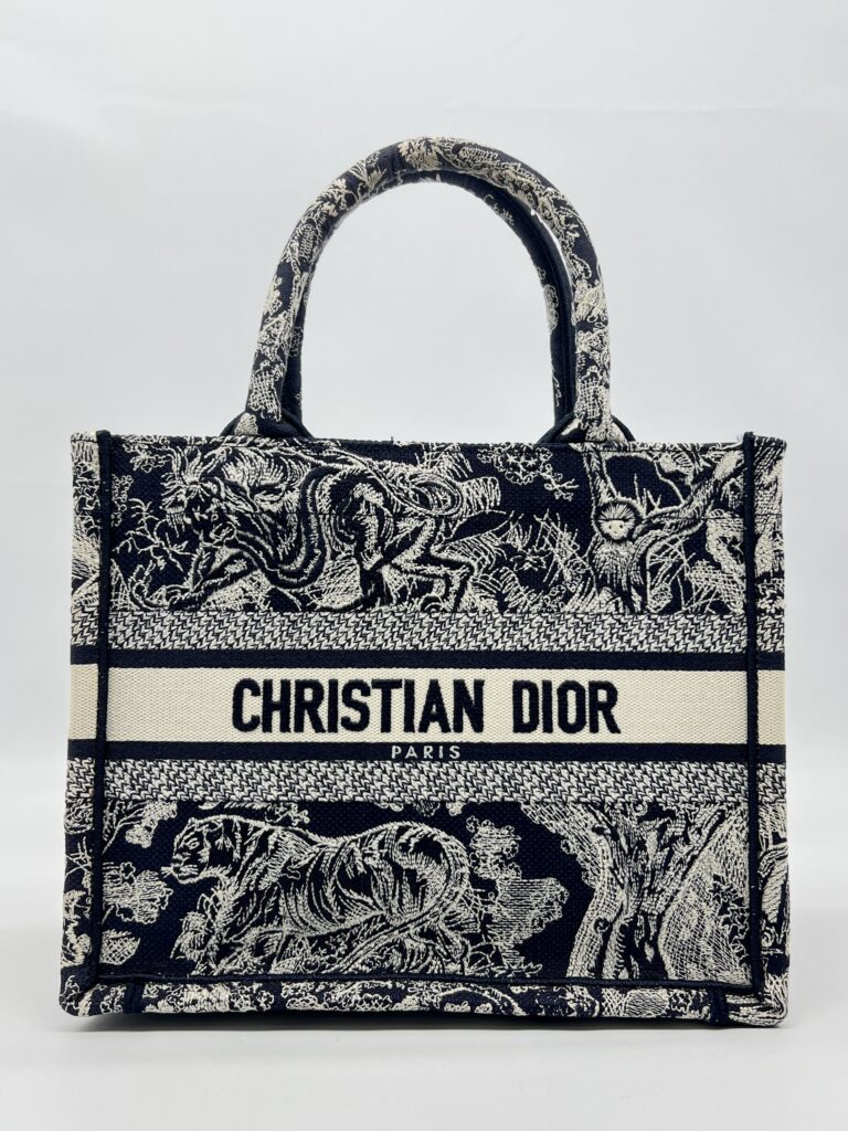 Dior Small Book Tote Canvas Toile De jouy Blue