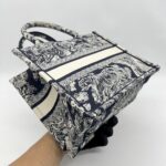 Dior Small Book Tote Canvas Toile De jouy Blue