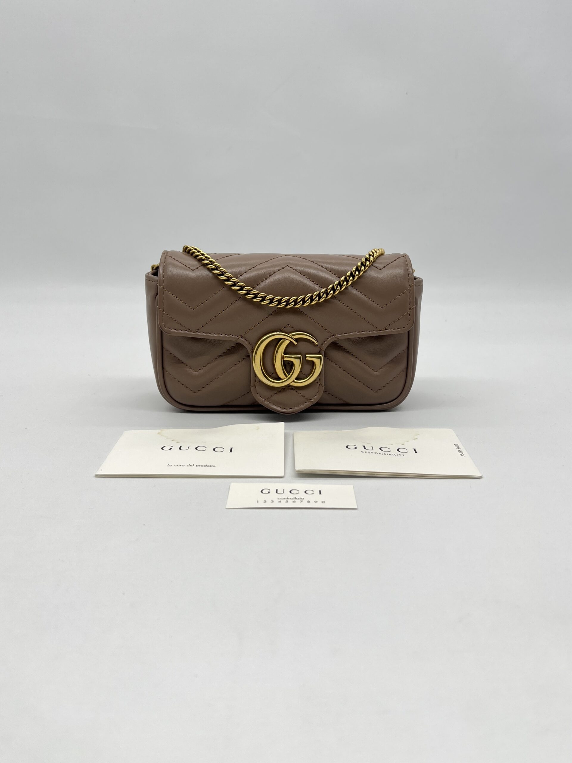 Gucci  Marmont Super Mini Nude GHW