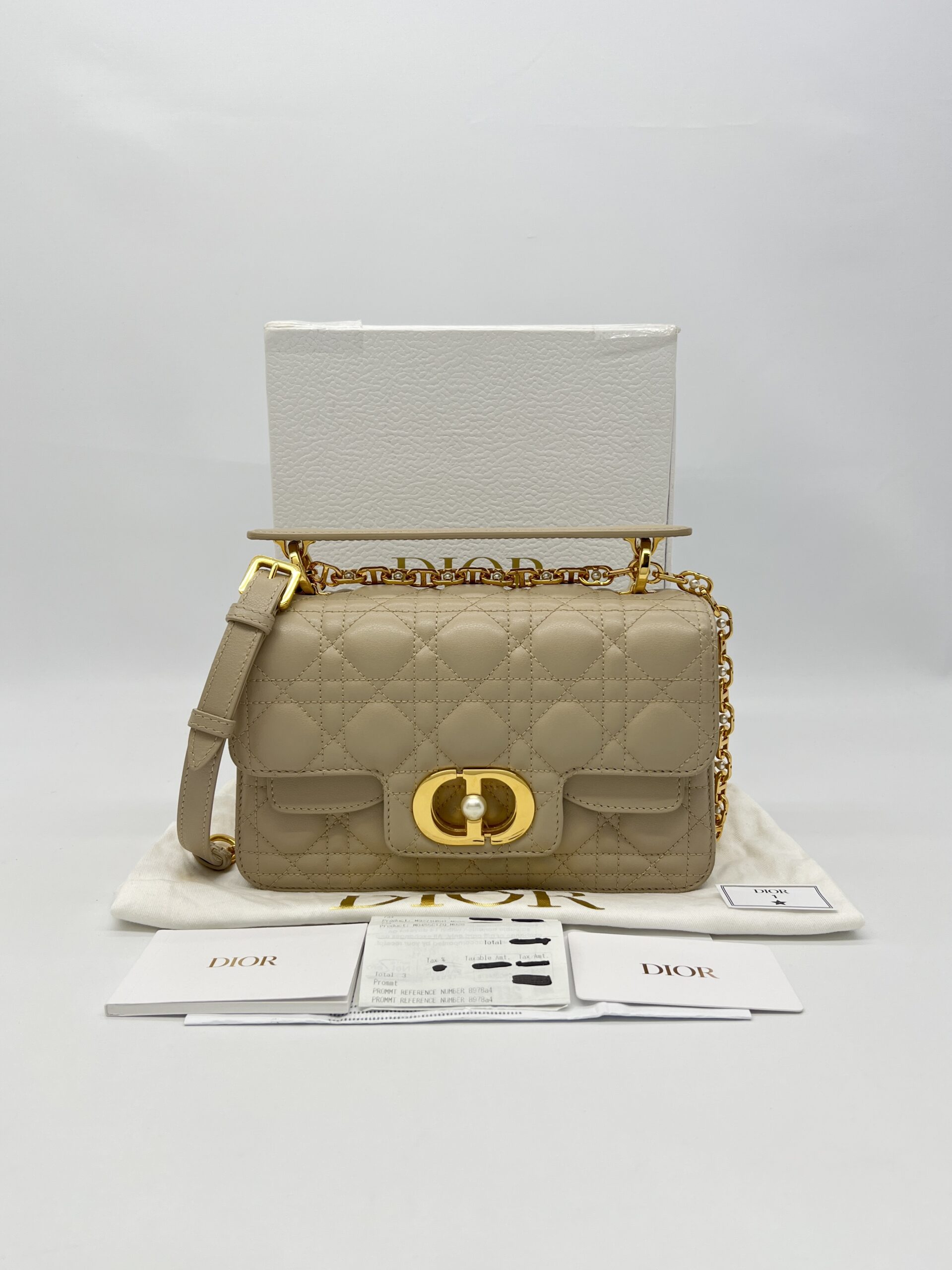 DIOR Small Jolie Top Handle Powder Beige Pearl GHW