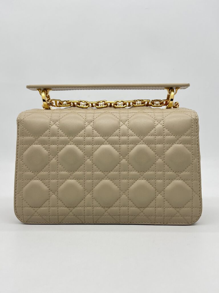 DIOR Small Jolie Top Handle Powder Beige Pearl GHW