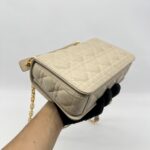 DIOR Small Jolie Top Handle Powder Beige Pearl GHW