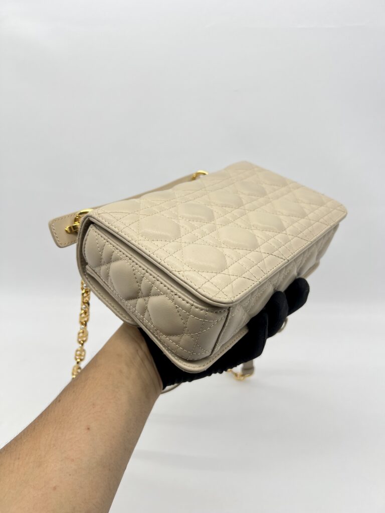 DIOR Small Jolie Top Handle Powder Beige Pearl GHW
