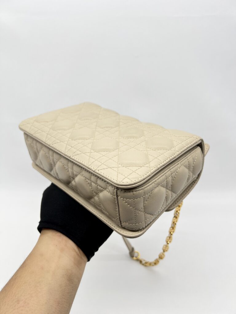 DIOR Small Jolie Top Handle Powder Beige Pearl GHW