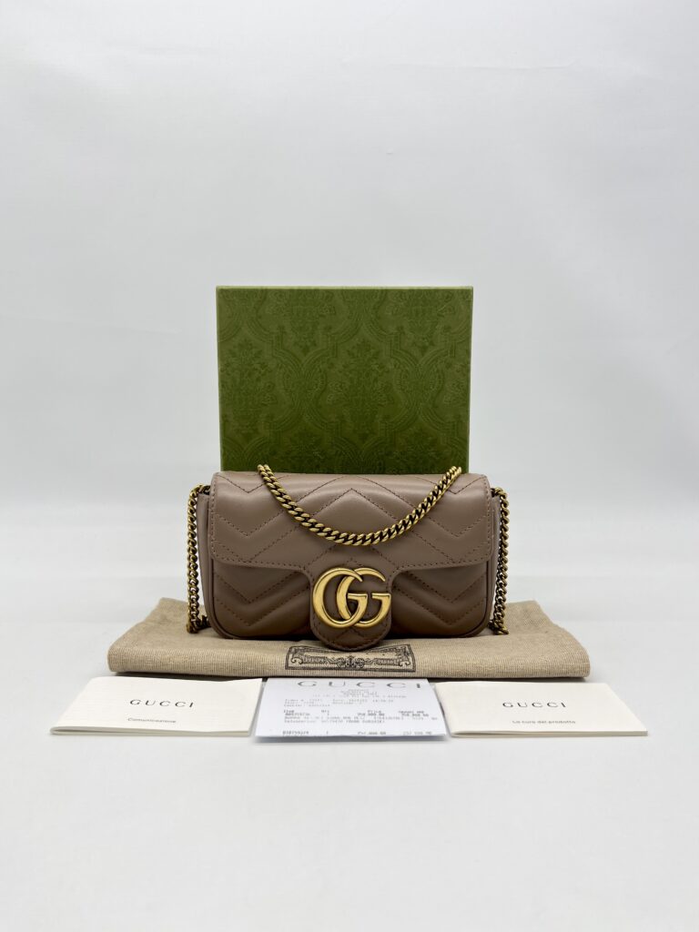 Gucci Marmont Super Mini Nude GHW