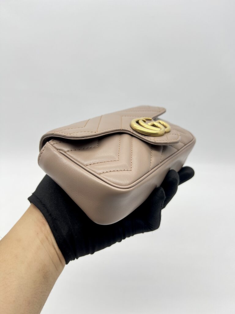 Gucci Marmont Super Mini Nude GHW
