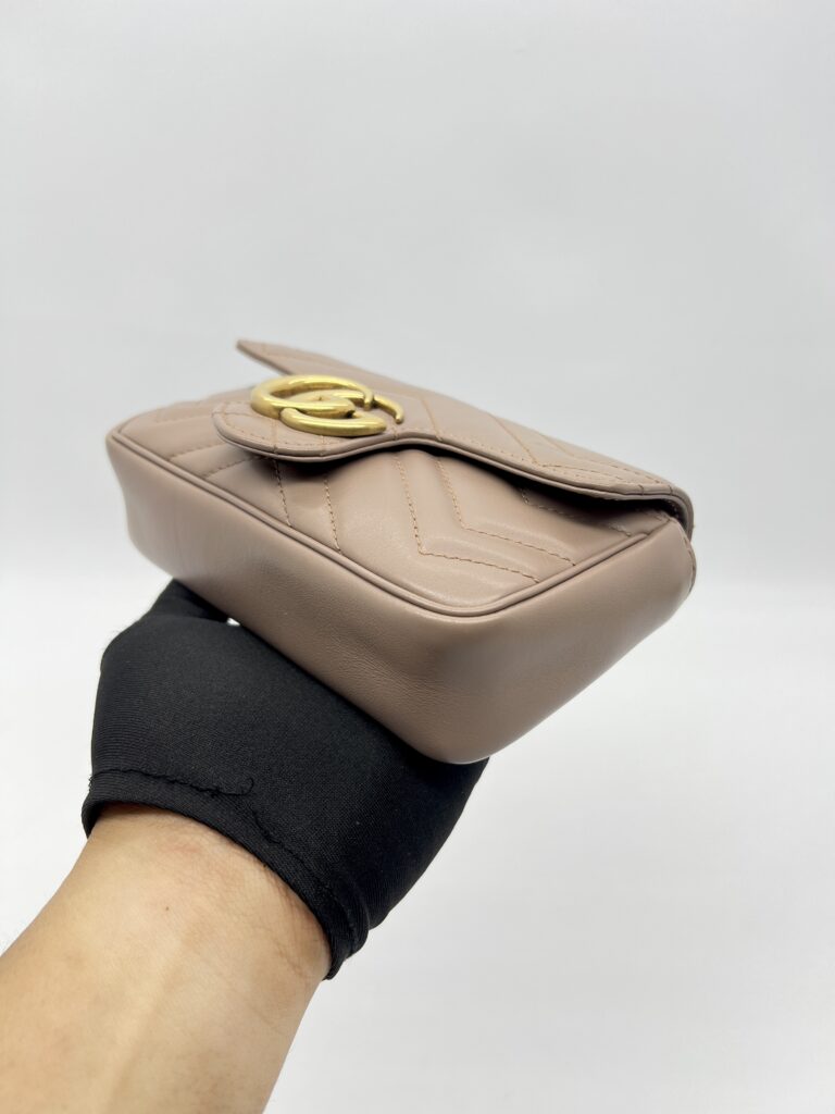 Gucci Marmont Super Mini Nude GHW