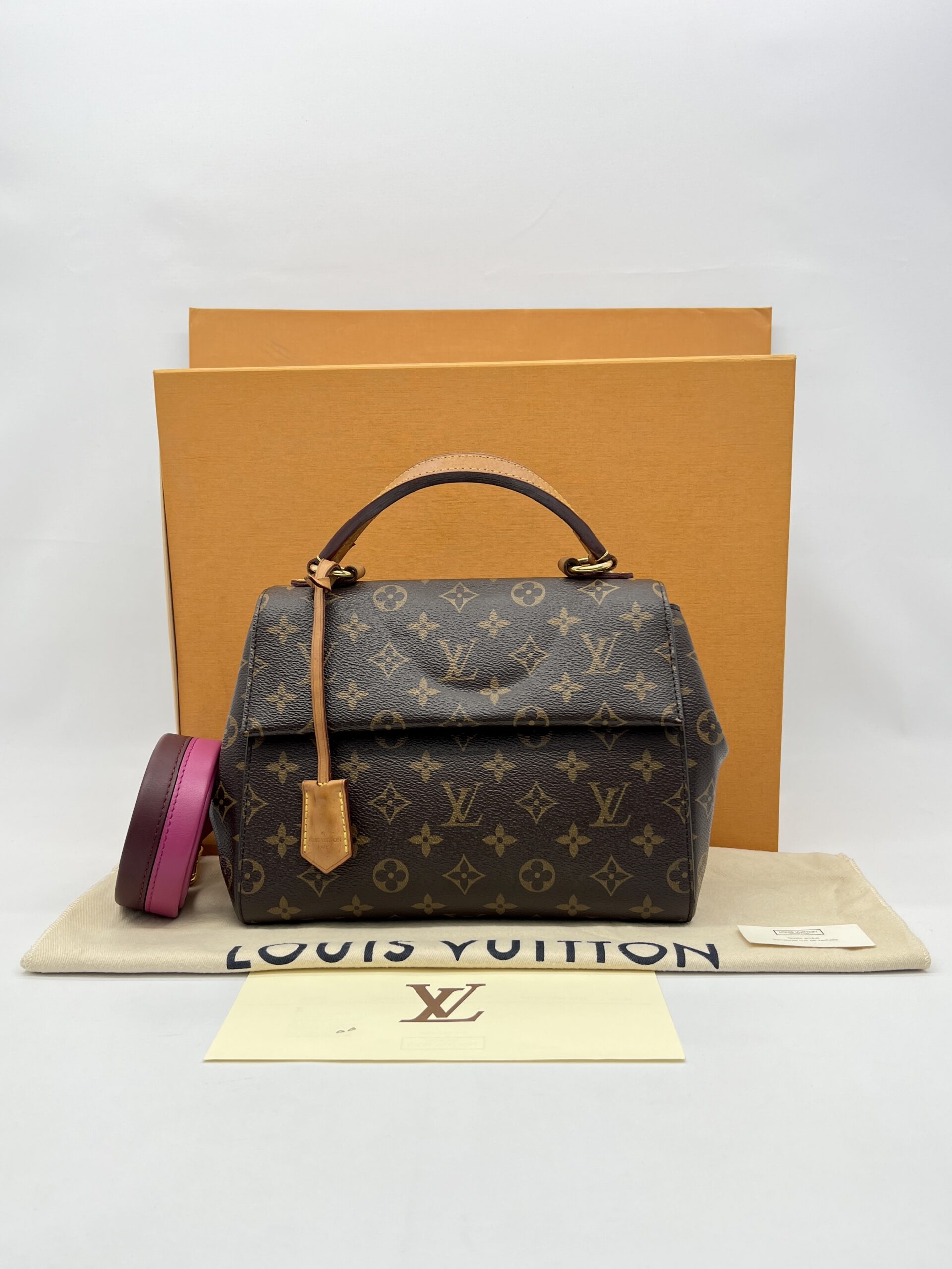 Louis Vuitton Cluny BB Monogram Bordeaux Fuchsia GHW