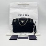 Prada Impuntu Shoulder Bag Nylon Black SHW