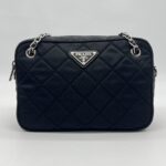 Prada Impuntu Shoulder Bag Nylon Black SHW