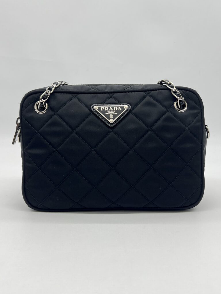 Prada Impuntu Shoulder Bag Nylon Black SHW